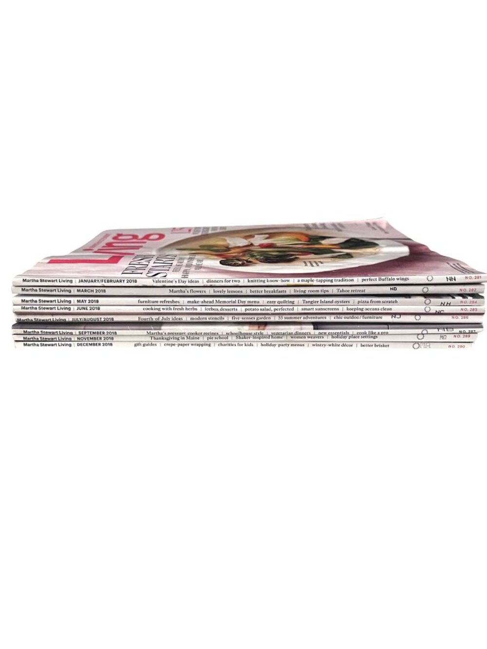 2018 Martha Stewart Living Magazine 8 Issues 7 Recipe Cards Incl December